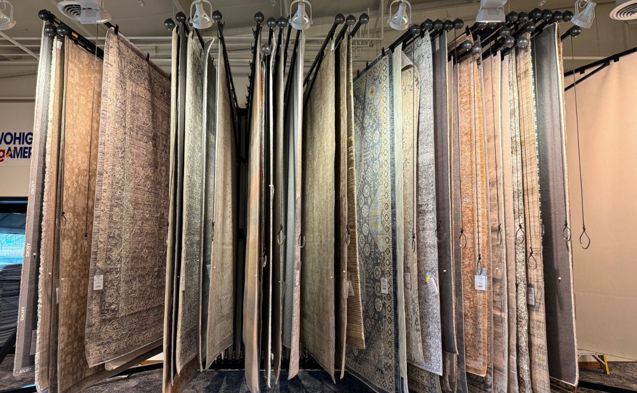 Area rugs display at Twohig Flooring America