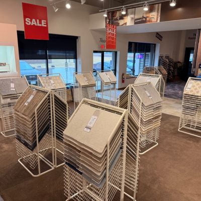 carpet displays at Twohig Flooring America