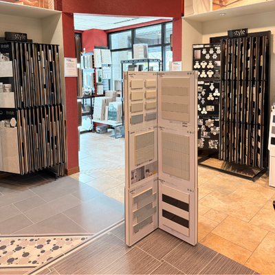 porcelain and ceramic tile displays in Fond du Lac WI showroom
